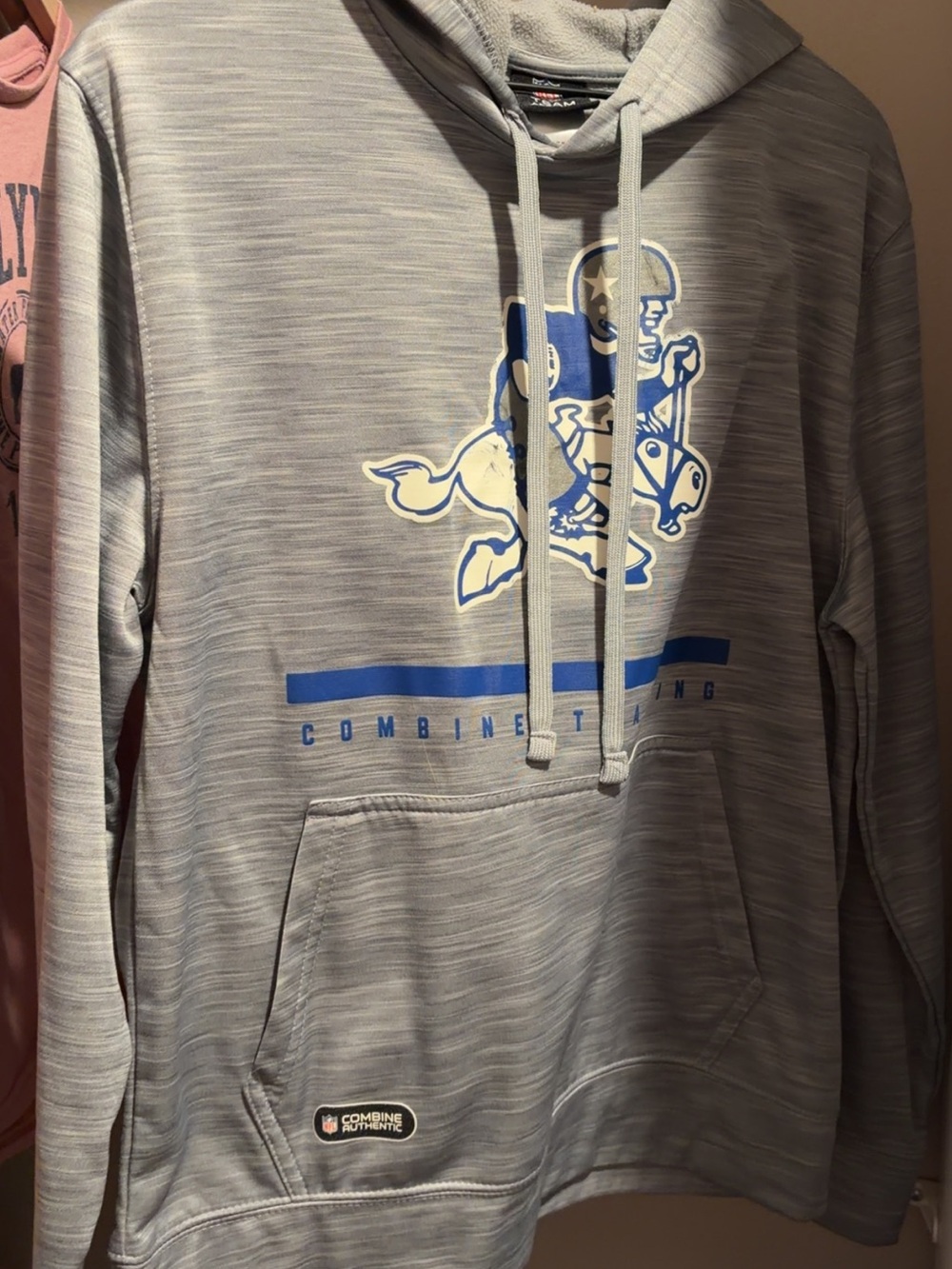 NFL Gray and Blue Pullover Hoodie Cowboys